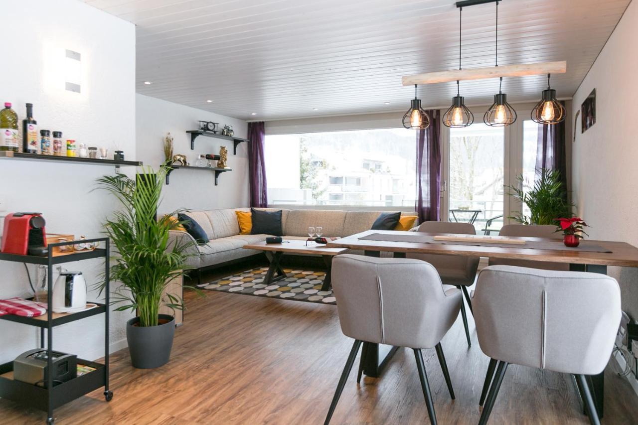 Spirit Apartments - Balkon - Bergsicht - Parkplatz Енгелберг Екстериор снимка